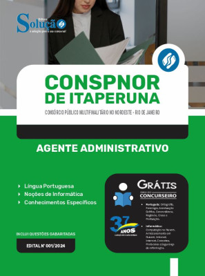 Apostila CONSPNOR de Itaperuna - RJ  - Agente Administrativo - Imagem 3