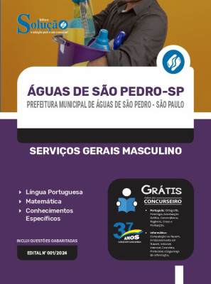 Apostila Prefeitura de Águas de São Pedro - SP  - Serviços Gerais Masculino - Imagem 3