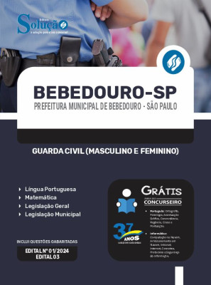 Apostila Prefeitura de Bebedouro - SP  - Guarda Civil (Masculino e Feminino) - Imagem 3