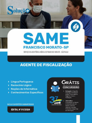 Apostila SAME Francisco Morato - SP 2024 - Agente de Fiscalização - Imagem 3