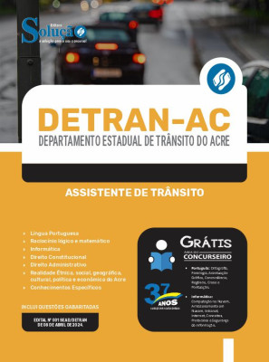 Apostila DETRAN-AC 2024 - Assistente de Trânsito - Imagem 3