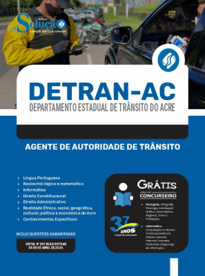 Apostila DETRAN-AC 2024 - Agente de Autoridade de Trânsito - Imagem 3