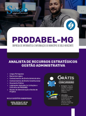 Apostila PRODABEL 2024 - Analista de Recursos Estratégicos - Gestão Administrativa - Imagem 3