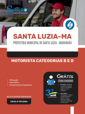 Apostila Prefeitura de Santa Luzia - MA 2024 - Motorista - Categorias B e D - Imagem 3