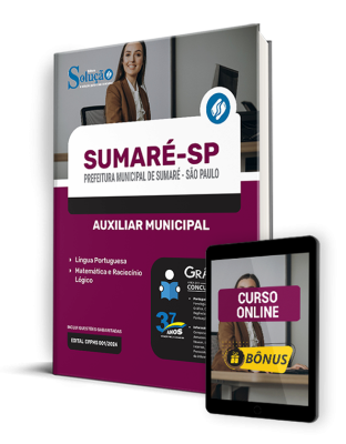 Apostila Prefeitura de Sumaré - SP 2024 - Auxiliar Municipal - Imagem 1