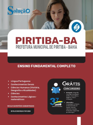 Apostila Prefeitura de Piritiba - BA 2024 - Ensino Fundamental Completo - Imagem 3