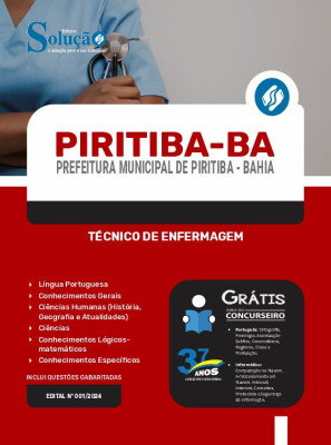 Apostila Prefeitura de Piritiba - BA em PDF 2024 - Técnico de Enfermagem - Imagem 1