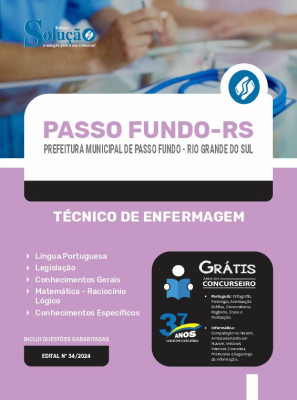 Apostila Prefeitura de Passo Fundo - RS em PDF 2024 - Técnico de Enfermagem - Imagem 1