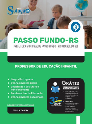 Apostila Prefeitura de Passo Fundo - RS 2024 - Professor de Educação Infantil - Imagem 3