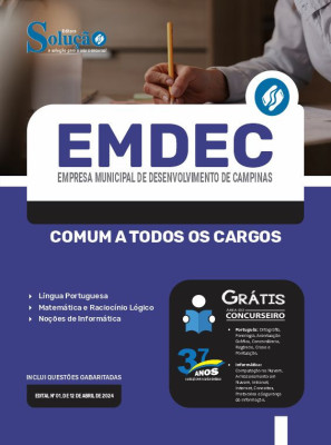 Apostila EMDEC em PDF 2024 - Comum a Todos os Cargos - Imagem 1