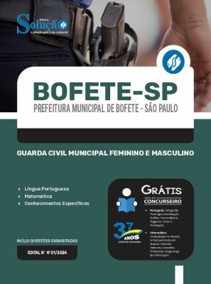 Apostila Prefeitura de Bofete - SP em PDF 2024 - Guarda Civil Municipal - Feminino e Masculino - Imagem 1