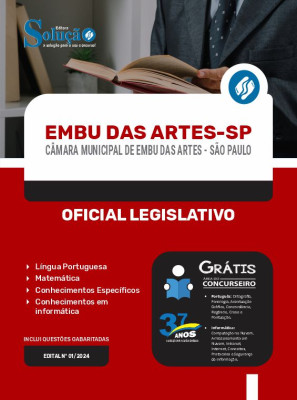 Apostila Câmara de Embu das Artes - SP 2024 - Oficial Legislativo - Imagem 3