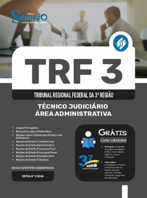 Apostila TRF 3 2024 - Técnico Judiciário - Área Administrativa - Imagem 3