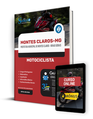 Apostila Prefeitura de Montes Claros - MG 2024 - Motociclista - Imagem 1