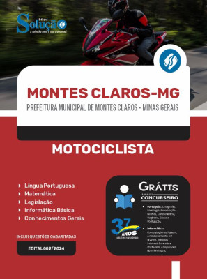 Apostila Prefeitura de Montes Claros - MG 2024 - Motociclista - Imagem 3