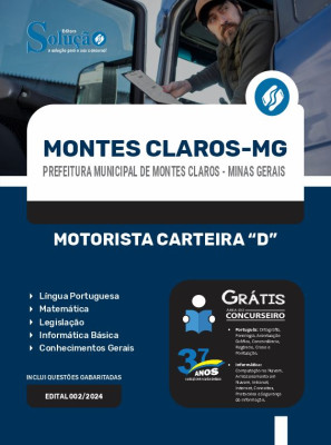 Apostila Prefeitura de Montes Claros - MG 2024 - Motorista Carteira “D” - Imagem 3