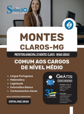 Apostila Prefeitura de Montes Claros - MG 2024 - Comum Nível Médio - Imagem 3