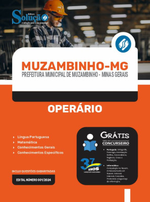 Apostila Prefeitura de Muzambinho - MG 2024 - Operário - Imagem 3