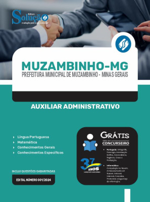 Apostila Prefeitura de Muzambinho - MG 2024 - Auxiliar Administrativo - Imagem 3