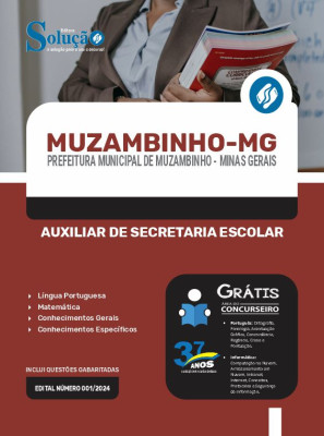 Apostila Prefeitura de Muzambinho - MG 2024 - Auxiliar de Secretaria Escolar - Imagem 3