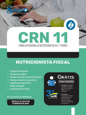 Apostila CRN 11 2024 - Nutricionista Fiscal - Imagem 3