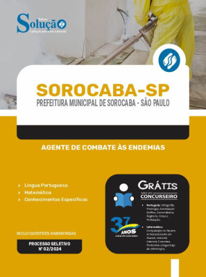 Apostila Prefeitura de Sorocaba - SP em PDF 2024 - Agente de Combate às Endemias - Imagem 1