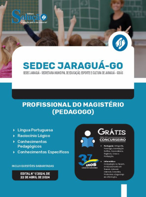 Apostila SEDEC Jaraguá - GO 2024 - Profissional do Magistério (Pedagogo) - Imagem 3