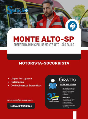 Apostila Prefeitura de Monte Alto - SP 2024 - Motorista-Socorrista - Imagem 3