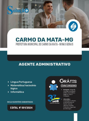 Apostila Prefeitura de Carmo da Mata - MG 2024 - Agente Administrativo - Imagem 3