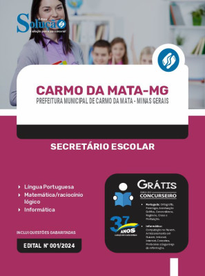 Apostila Prefeitura de Carmo da Mata - MG 2024 - Secretário Escolar - Imagem 3