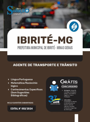 Apostila Prefeitura de Ibirité - MG 2024 - Agente de Transporte e Trânsito - Imagem 3