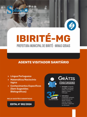 Apostila Prefeitura de Ibirité - MG 2024 - Agente Visitador Sanitário - Imagem 3