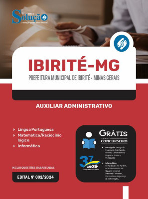 Apostila Prefeitura de Ibirité - MG 2024 - Auxiliar Administrativo - Imagem 3