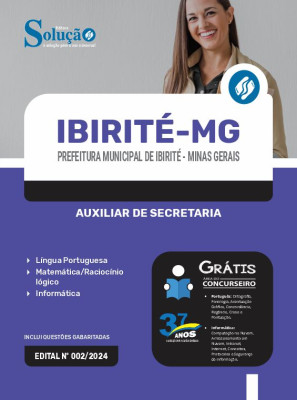 Apostila Prefeitura de Ibirité - MG 2024 - Auxiliar de Secretaria - Imagem 3