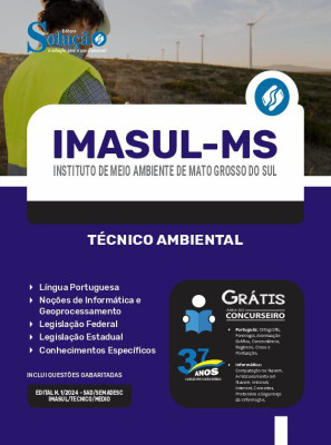 Apostila IMASUL-MS em PDF 2024 - Técnico Ambiental - Imagem 1