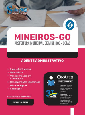 Apostila Prefeitura de Mineiros - GO 2024 - Agente Administrativo - Imagem 3