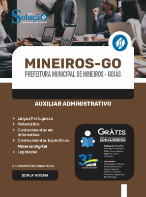 Apostila Prefeitura de Mineiros - GO 2024 - Auxiliar Administrativo - Imagem 3