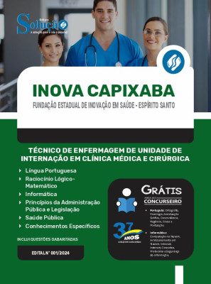 Apostila Fundação INOVA Capixaba - ES 2024 - Técnico de Enfermagem de Unidade de Internação em Clínica Médica e Cirúrgica - Imagem 3