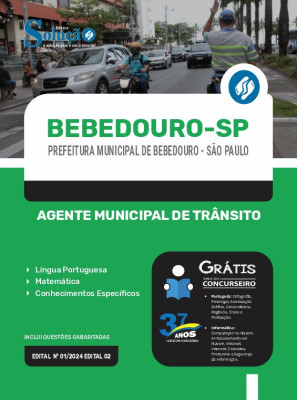 Apostila Prefeitura de Bebedouro - SP  - Agente Municipal de Trânsito - Imagem 3