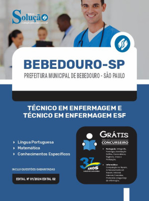 Apostila Prefeitura de Bebedouro - SP em PDF 2024 - Técnico em Enfermagem e Técnico em Enfermagem ESF - Imagem 1