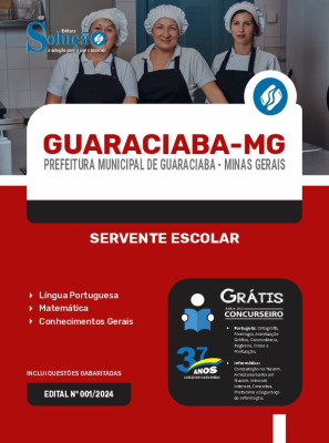 Apostila Prefeitura de Guaraciaba - MG 2024 - Servente Escolar - Imagem 3