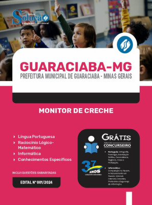 Apostila Prefeitura de Guaraciaba - MG em PDF 2024 - Monitor de Creche - Imagem 1