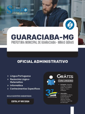 Apostila Prefeitura de Guaraciaba - MG 2024 - Oficial Administrativo - Imagem 3