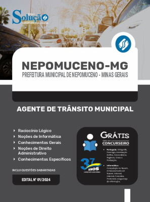 Apostila Prefeitura de Nepomuceno - MG 2024 - Agente de Trânsito Municipal - Imagem 3