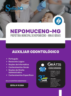 Apostila Prefeitura de Nepomuceno - MG em PDF 2024 - Auxiliar Odontológico - Imagem 1