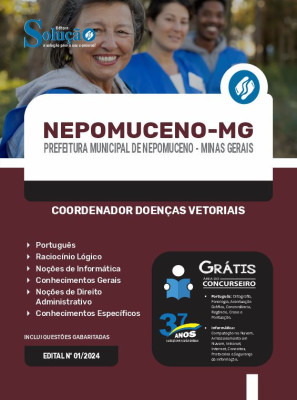 Apostila Prefeitura de Nepomuceno - MG em PDF 2024 - Coordenador Doenças Vetoriais - Imagem 1