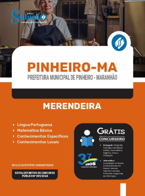 Apostila Prefeitura de Pinheiro - MA 2024 - Merendeira - Imagem 3