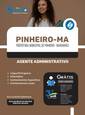 Apostila Prefeitura de Pinheiro - MA 2024 - Agente Administrativo - Imagem 3