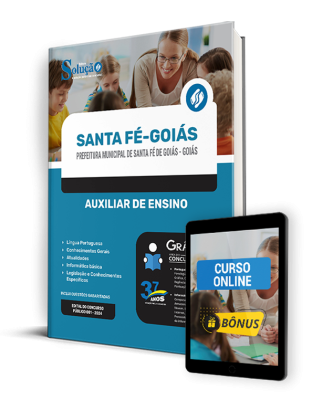 Apostila Prefeitura de Santa Fé de Goiás - GO 2024 - Auxiliar de Ensino