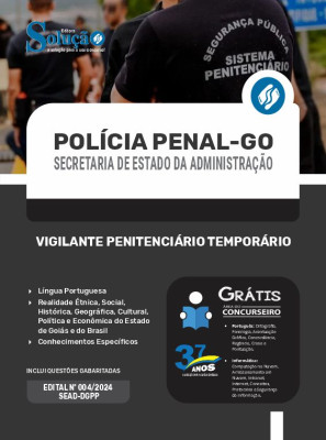 Apostila Polícia Penal GO 2024 - Vigilante Penitenciário Temporário - Imagem 3